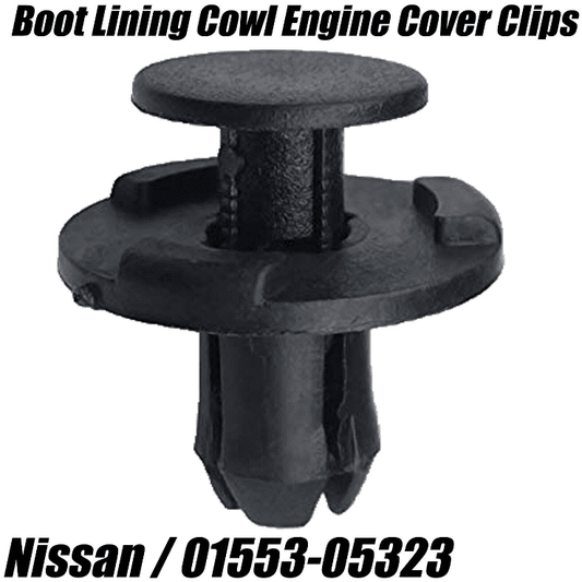 10x Clips for Nissan Bumper Boot Lining Trim Windscreen Cowl Engine Cover Fixing