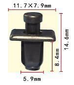 10x Clips for Nissan Cowl Grille Grill Push Retainer Trim Clips Black Plastic