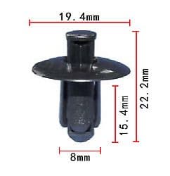 10x Clips for Nissan Front And Rear Bumper Cover Push Type Retainer Fastener