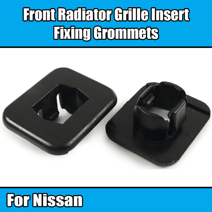 10x Clips for Nissan Front Radiator Grille Insert Fixing Grommets 62380-U7400