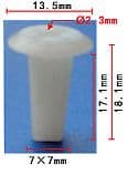 10x Clips for Nissan Hole Locking Nut Grommet Trim Clips White Plastic Q088
