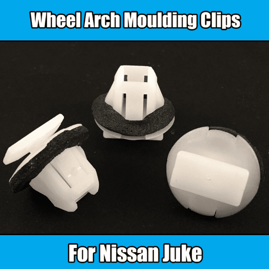 10x Clips for Nissan Juke Wheel Arch Moulding Trim Clips White Plastic W/ Seal