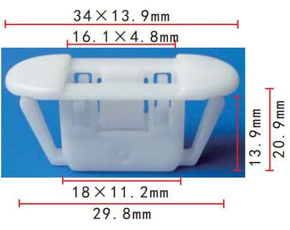 10x Clips for Nissan Kick Plate Retaining Grommet Clips White Plastic