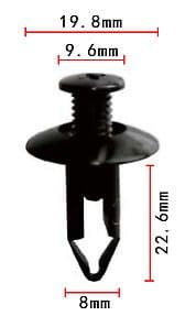 10x Clips for Nissan Maxima Bumper Retainer Push Type Fastener Black Plastic