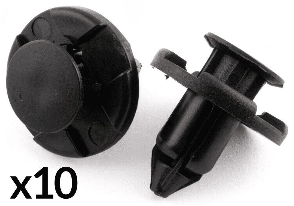 10x Clips for Nissan Mitsubishi Toyota Push Type Bumper Wheel Arch Black Plastic