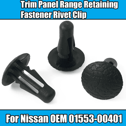 10x Clips for Nissan Trim Panel Range Retaining Fastener Rivet Black Plastic