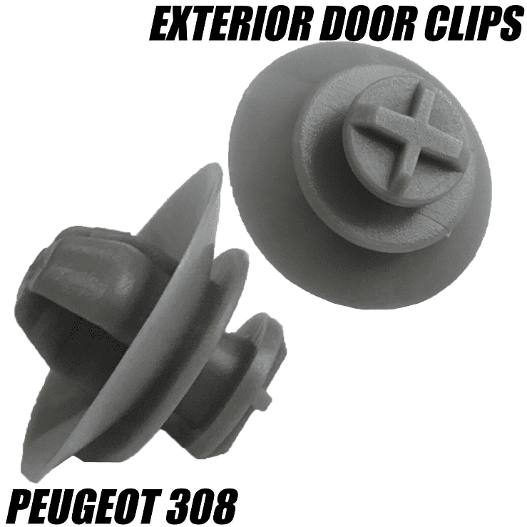 10x Clips for Peugeot 308 Side Door Exterior Panel Trim Bumper Strip 856562