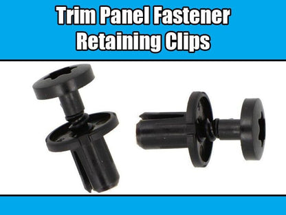 10x Clips for Peugeot Citroen Push Type Trim Panel Retaining Clips Black Plastic