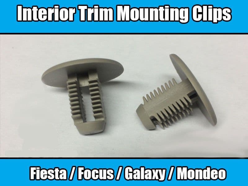 10x Clips for Peugeot Ford Focus Interior Trim Mounting Grey Plastic 96260084Zg