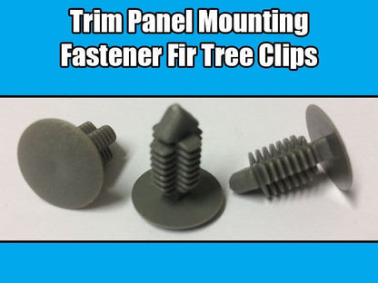 10x Clips for Peugeot Renault Ford & Vauxhall Grey Fir Tree Boot Panel Trim Clip