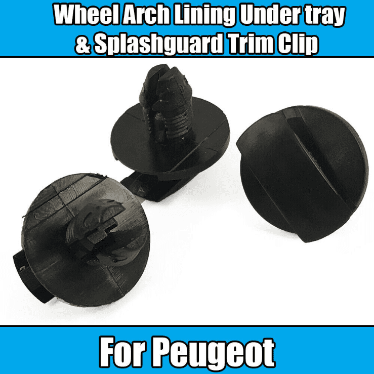 10x Clips for Peugeot Wheel Arch Lining Undertray Splashguard Plastic Trim Rivet