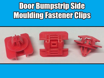 10x Clips for Renault Clio Mk1 Door Bumpstrip Side Moulding Trim Red Plastic