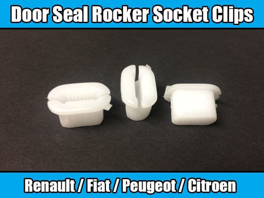 10x Clips for Renault Fiat Peugeot Door Seal Rocker Socket Plastic 7703081019