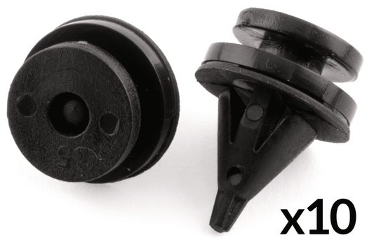 10x Clips for Renault Interior Door Card Trim Panel Fastener Black Plastic