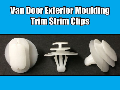 10x Clips for Renault Kangoo Van Door Moulding Exterior Trim Strip Plastic