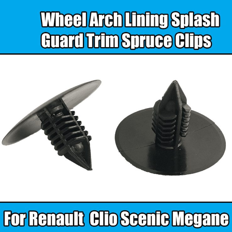 10x Clips for Renault Megane Clio Scenic Wheel Arch Lining Slash Guard Spruce