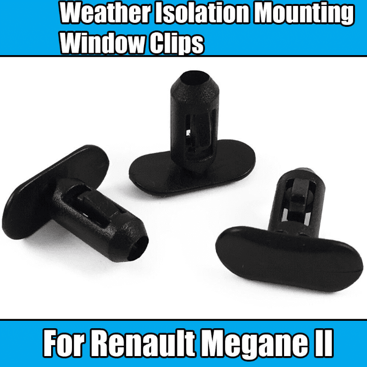 10x Clips for Renault Megane II Weather Isolation Mounting Clips Black Plastic