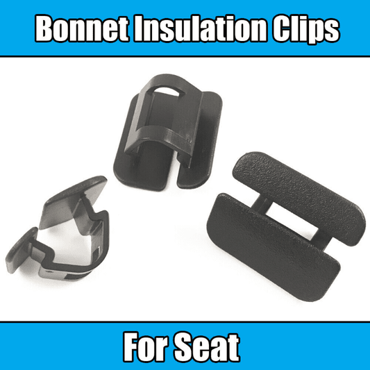 10x Clips for Seat Bonnet Sound Insulation Deadener Retainer Hood Black Plastic