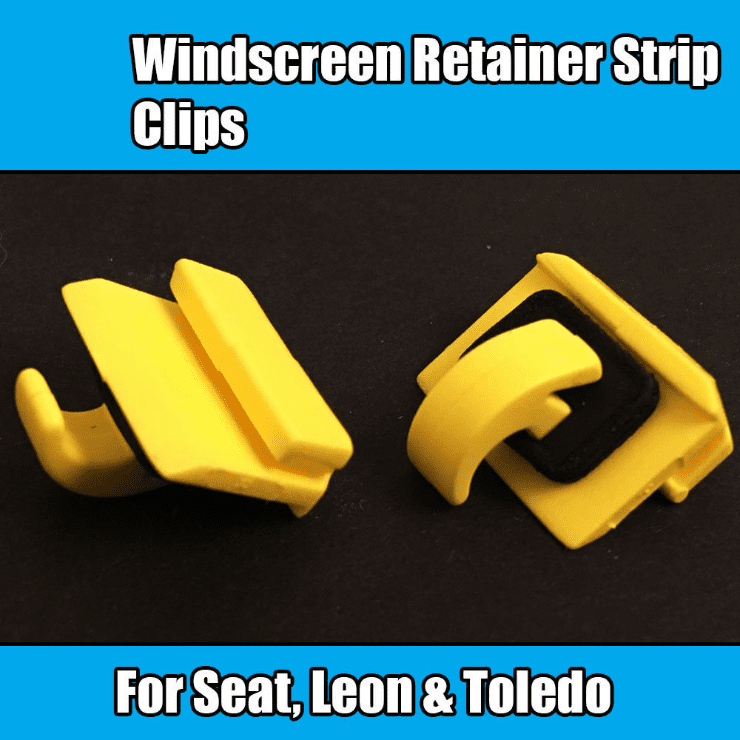 10x Clips for Seat Leon Toledo Windscreen Retainer Strip Clips Yellow Plastic