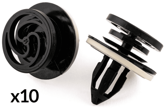 10x Clips for Seat Skoda VW Interior Door Card Trim Panel Fastener Black Plastic