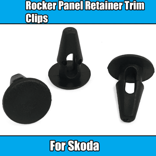 10x Clips for Skoda C355 Rocker Panel Retainer Trim Black Plastic 109746422