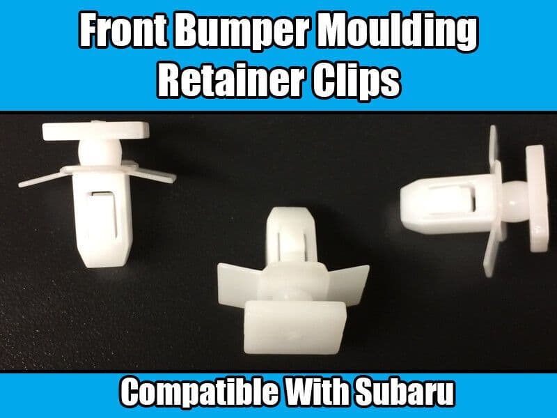 10x Clips for Subaru forester 98-05 Front Bumper Moulding Retainer White Plastic