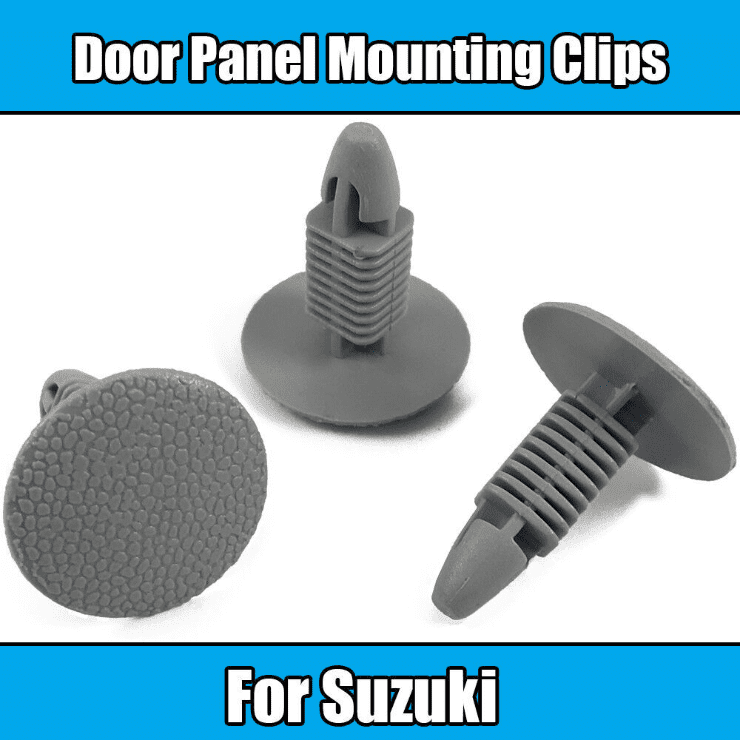 10x Clips for Suzuki Door Panel Mounting Trim Clips Light Grey Plastic