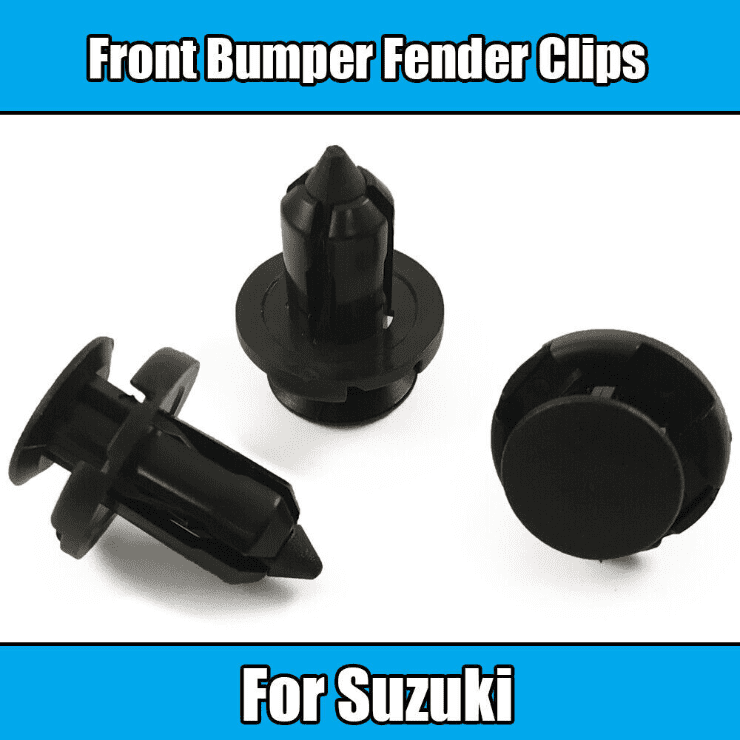 10x Clips for Suzuki Front Bumper Fender Retainer Black Plastic