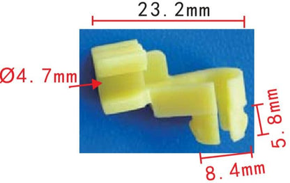 10x Clips for Toyota A2 Nut Fastener Door Lock Rod Clips Left Orange Plastic