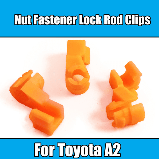 10x Clips for Toyota A2 Nut Fastener Door Lock Rod Clips Left Orange Plastic