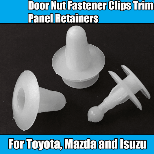10x Clips for Toyota A3 Isuzu Mazda Door Nut Fastener Trim Clips White Plastic