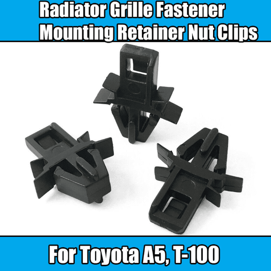 10x Clips for Toyota A5 Radiator Grill Fastener Mount Retainer Nut Black Plastic
