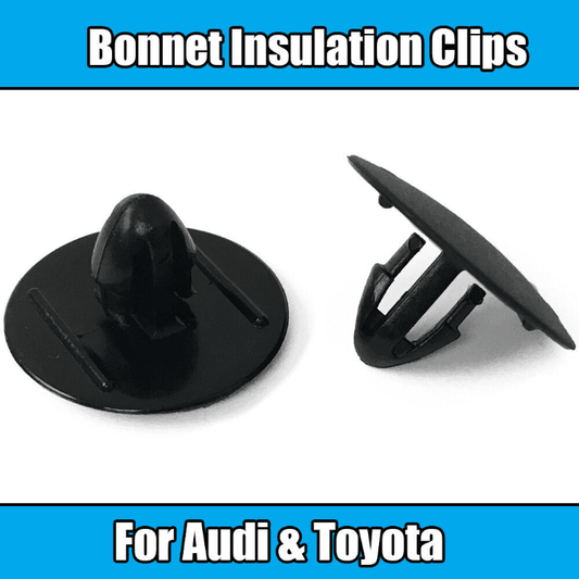 10x Clips for Toyota Audi Bonnet Insulation Clips 90467-09050 Black Plastic
