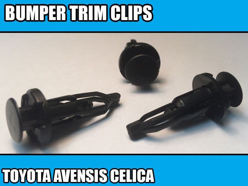 10x Clips for Toyota Avensis Celica Bumper Trim Black Plastic Push Rivet 9mm