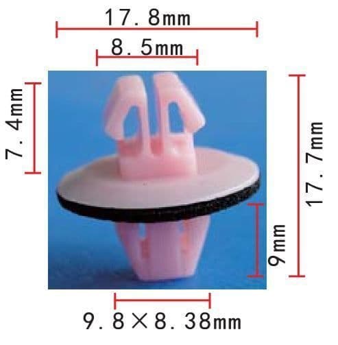 10x Clips for Toyota Body Door Trim Pink Card Panel Fastener Moulding Retainer