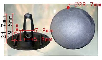 10x Clips for Toyota Bonnet Insulation Clips Black Plastic Rav4 Celica Supra