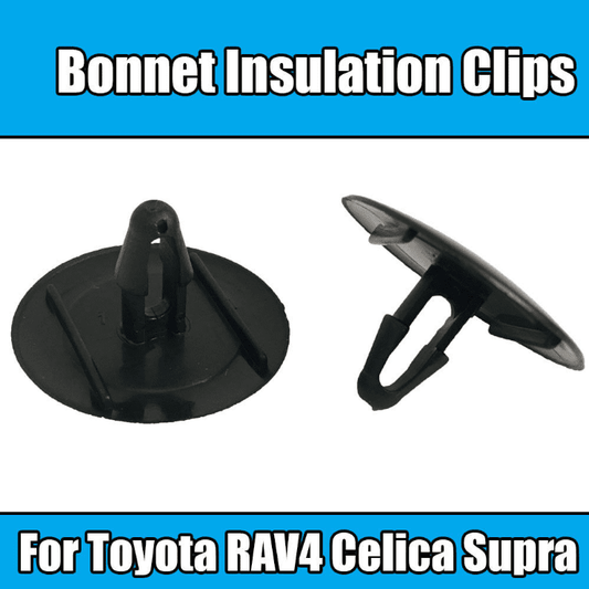 10x Clips for Toyota Bonnet Insulation Clips Black Plastic Rav4 Celica Supra