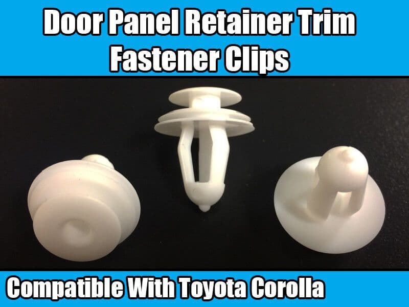 10x Clips for Toyota Corolla Door Panel Retainer Trim White Plastic Fastener