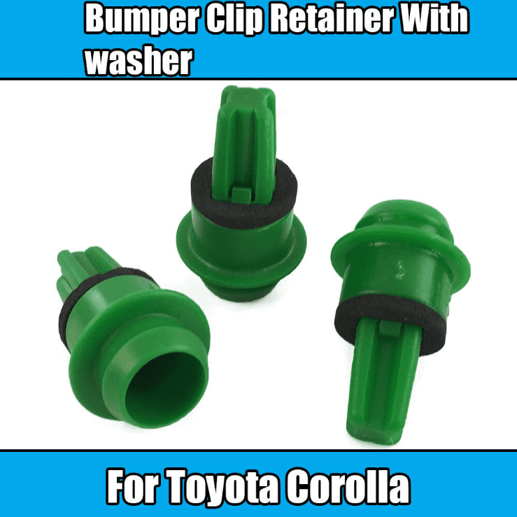 10x Clips for Toyota Corolla Type Bumper Clip Retainer Green Plastic With Washer
