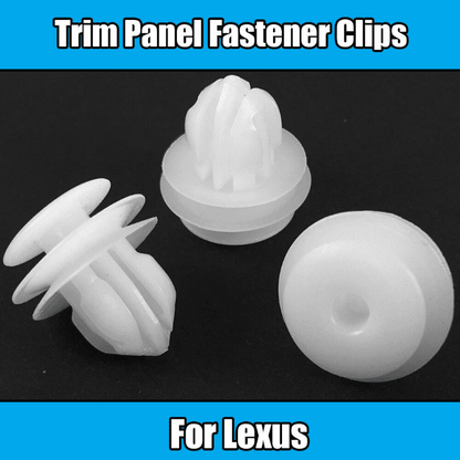 10x Clips for Toyota Door Card Fascia Trim Panel Lining Fasteners White Plastic