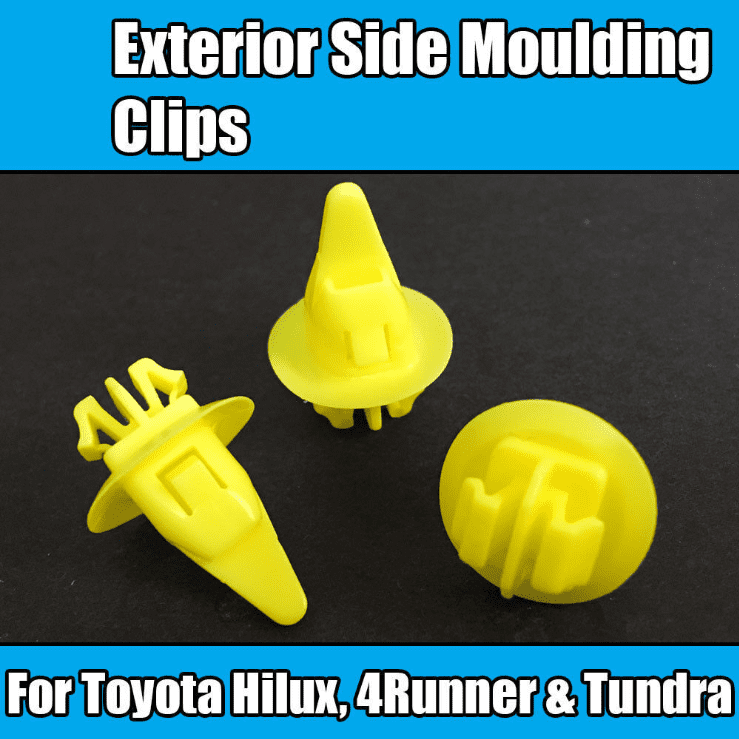 10x Clips for Toyota Exterior Side Moulding Clips Hilux 4Runner Tundra Yellow