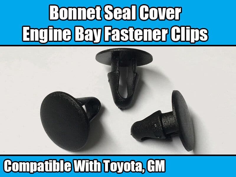 10x Clips for Toyota GM Bonnet Rubber Seal Interior Cover Engine Bay Fastener