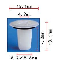 10x Clips for Toyota Hole Locking Nut Grommet Trim Clip White Plastic W/ Washer