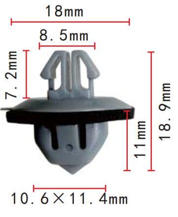 10x Clips for Toyota Lexus Land Cruiser Gx Exterior Side Moulding Grey Plastic
