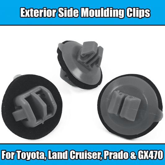 10x Clips for Toyota Lexus Land Cruiser Gx Exterior Side Moulding Grey Plastic
