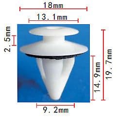 10x Clips for Toyota Lexus Moulding Retainer Trim Clips White Plastic W/ Washers