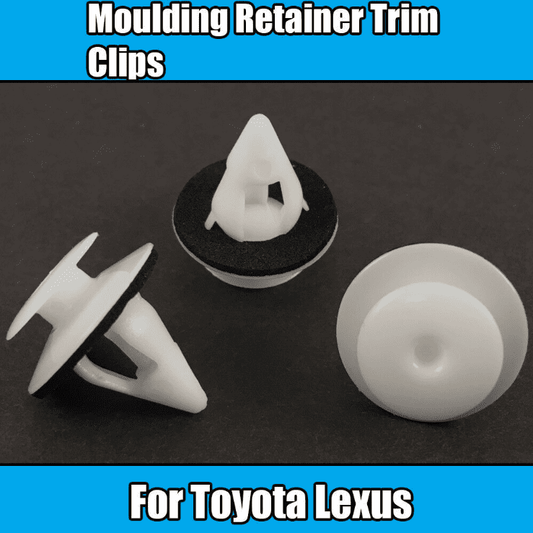 10x Clips for Toyota Lexus Moulding Retainer Trim Clips White Plastic W/ Washers