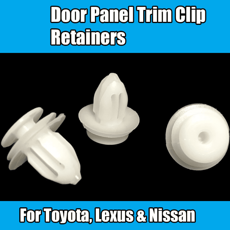 10x Clips for Toyota Lexus Nissan Door Panel Trim Clip Retainer White Plastic