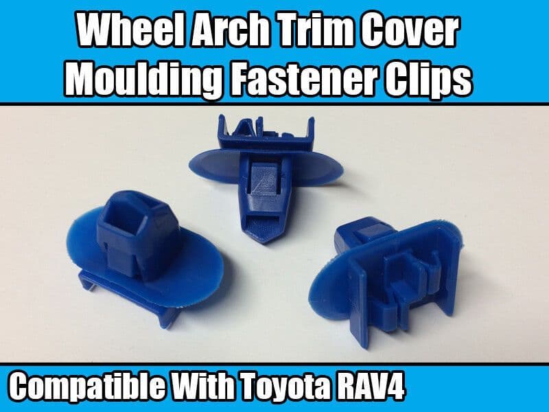 10x Clips for Toyota Rav 4 Wheel Arch Trim Cover Side Moulding Blue Plastic