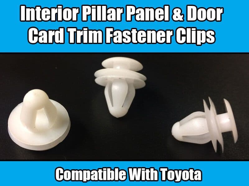 10x Clips for Toyota Yaris Avensis Previa Interior Pillar Panel & Door Card Trim